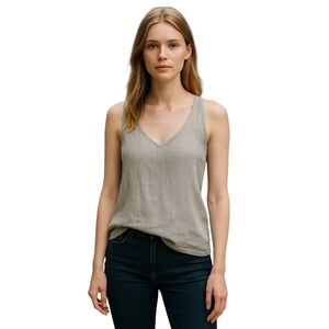 Eileen Fisher Green Fitted Tank Top